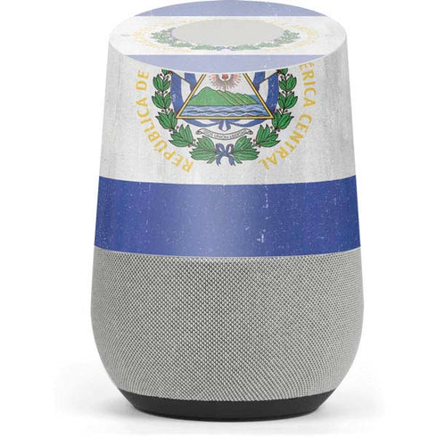 El Salvador Flag Distressed Google Home Skin